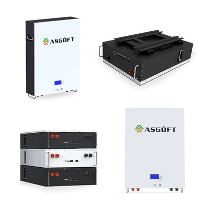 ระบบจัดเก็บพลังงานแสงอาทิตย์แบบติดผนัง Lfp 5kw 10kw 51.2v 48v 100ah Lifepo4 Powerwall Battery