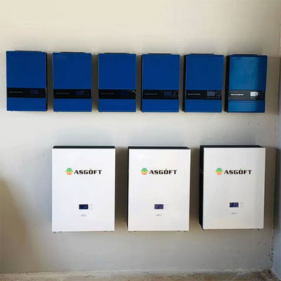Off Grid Solar Home RV Powerwall Wall ระบบจัดเก็บแบตเตอรี่ 100ah 5kw 48v