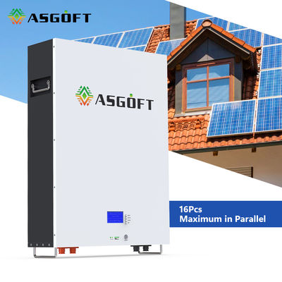 แบตเตอรี่ลิเธียม Powerwall แบบไฮบริดกริด LiFePO4 51.2 V 48 โวลต์ 5KWh