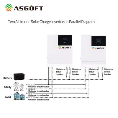 อินเวอร์เตอร์พลังงานแสงอาทิตย์ขนาด 5 กิโลวัตต์ 120Vac Off Grid Dc เป็น Ac Inverter พร้อม RS485 Communication BMS