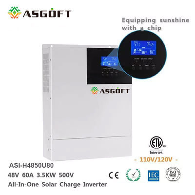 MPPT Hybrid 5KW Off Grid Solar Inverter 48V 80A การควบคุม Smart WiFi