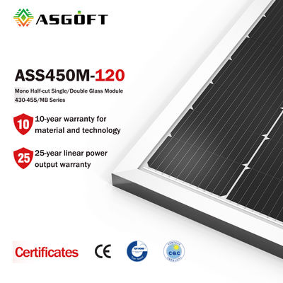 300w 450w 460w แผงโมโน PERC PV 12v พร้อมแบตเตอรี่พลังงานแสงอาทิตย์