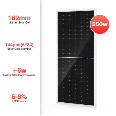 ระบบแผงโซลาร์เซลล์โมโนสองหน้าแบบใส 450w 500w 540w สำหรับบ้าน