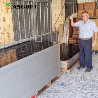 ระบบแผงโซลาร์เซลล์โมโนสองหน้าแบบใส 450w 500w 540w สำหรับบ้าน