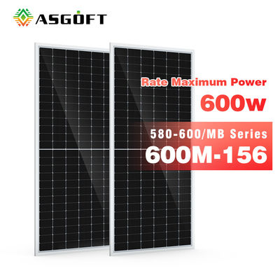 ASGOFT แผงเซลล์แสงอาทิตย์ชนิดแก้ว โซลาร์ โมโน โมโนคริสตัลไลน์ 600w