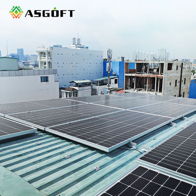 500W 550 Watts 600w ฟิล์มบางแบบแบน Monocrystalline PV Panels การติดตั้งหลังคาโมดูล