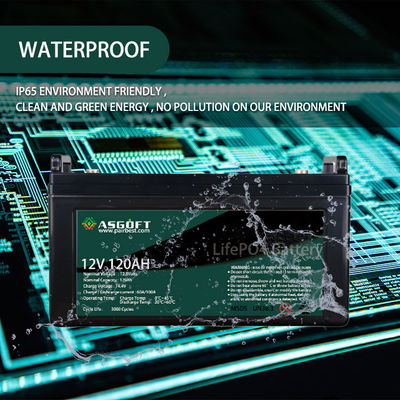 ชุดแบตเตอรี่ลิเธียม LiFePo4 120AH 12V สำหรับการจัดเก็บพลังงานแสงอาทิตย์ Ev