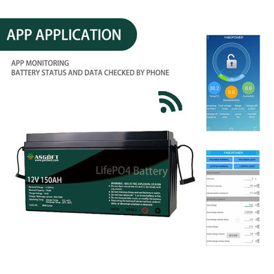 ASGOFT Lipo4 Lifepo4 แบตเตอรี่ 100ah 150AH 12 โวลต์ Li Ion แบตเตอรี่