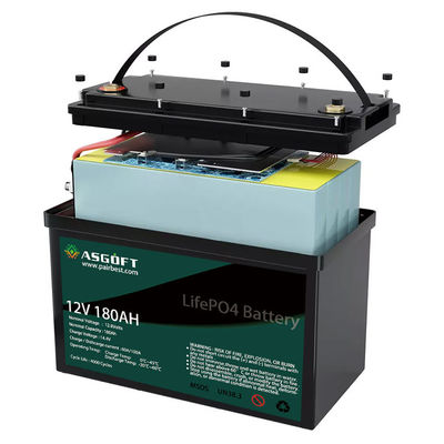 แบตเตอรี่ลิเธียม 180ah Lifepo4 12V แบบชาร์จซ้ำได้ Deep Cycle ODM