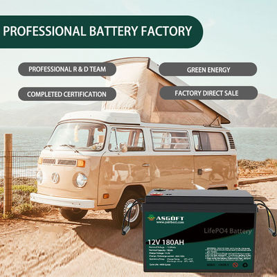 แบตเตอรี่ลิเธียม 180ah Lifepo4 12V แบบชาร์จซ้ำได้ Deep Cycle ODM