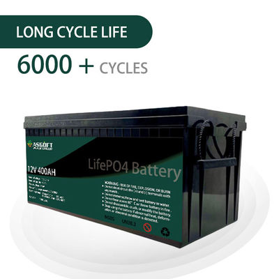 ASGOFT พลังงานแสงอาทิตย์ Lifepo4 12V แบตเตอรี่ลิเธียมแพ็ค 400ah สำหรับรถกอล์ฟ RV