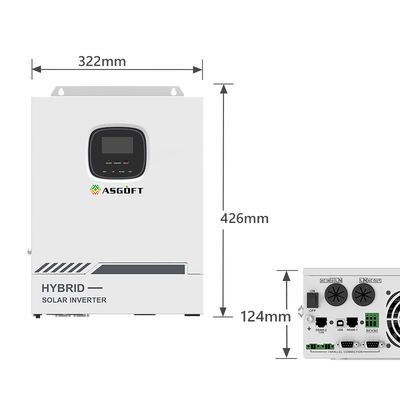 MPPT 220VAC 48V Small Tinary Hybrid On Grid Inverter 5.5KW 5.5KVA