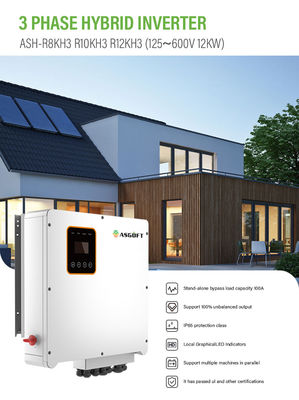 7kw 8kw 10kw 15kw ไฮบริดอินเวอร์เตอร์พลังงานแสงอาทิตย์ 48v 240v การจัดเก็บพลังงานเฟสแยก