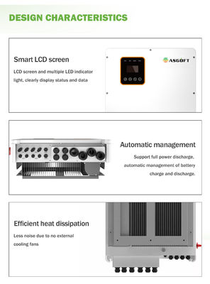 ไฮบริดเชิงพาณิชย์บนอินเวอร์เตอร์กริด 5kva 10kw 20kw 30kw 50kw 80kw 100kw