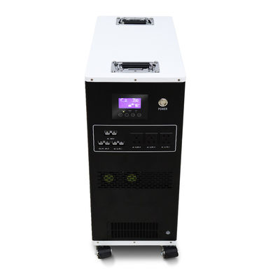 ที่เก็บแบตเตอรี่แบบพกพาในที่เดียวพร้อมแบตเตอรี่ MPPT ความจุ 220Ah แรงดัน 25.6V พร้อมล้อและที่จับที่ล็อคได้
