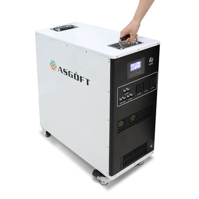 ที่เก็บแบตเตอรี่แบบพกพาในที่เดียวพร้อมแบตเตอรี่ MPPT ความจุ 220Ah แรงดัน 25.6V พร้อมล้อและที่จับที่ล็อคได้