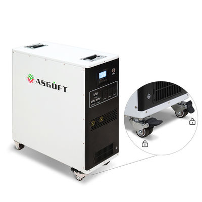 ที่เก็บแบตเตอรี่แบบพกพาในที่เดียวพร้อมแบตเตอรี่ MPPT ความจุ 220Ah แรงดัน 25.6V พร้อมล้อและที่จับที่ล็อคได้