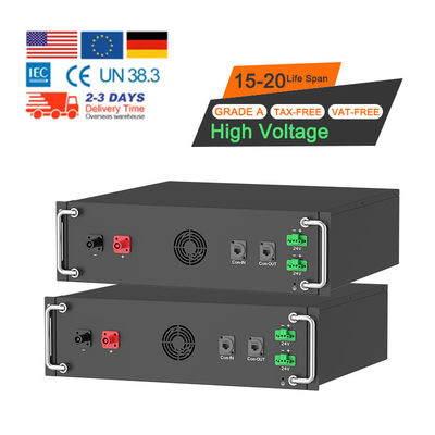 ความดันสูง 15kwh-750kwh แบตเตอรี่เหล็กลิตিয়াম Lifepo4 51.2v 100Ah แบตเตอรี่ลิตিয়ামไอออน