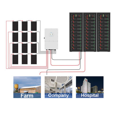 20KW 30KW โลเตจสูง Lifepo4 แบตเตอรี่ โจ๊กเนอร์พลังแสงอาทิตย์ 50KW-750kw ระบบเก็บพลังงานแสงอาทิตย์อุตสาหกรรม
