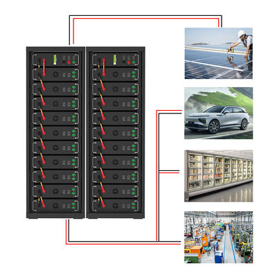 ความดันสูง 15kwh-750kwh แบตเตอรี่เหล็กลิตিয়াম Lifepo4 51.2v 100Ah แบตเตอรี่ลิตিয়ামไอออน