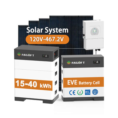 แบตเตอรี่พลังแสงอาทิตย์ความดันสูง 15kw-40kw ระบบพลังงานแสงอาทิตย์ประจําบ้าน แบตเตอรี่พลังงานแสงอาทิตย์