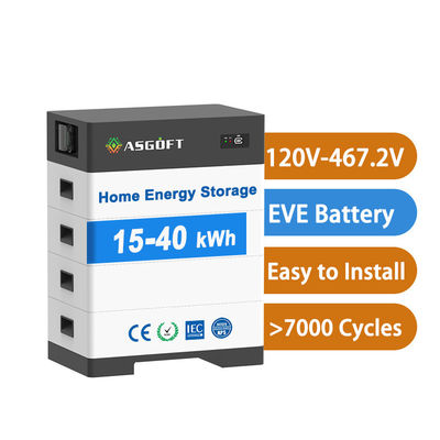 แบตเตอรี่พลังแสงอาทิตย์ความดันสูง 15kw-40kw ระบบพลังงานแสงอาทิตย์ประจําบ้าน แบตเตอรี่พลังงานแสงอาทิตย์