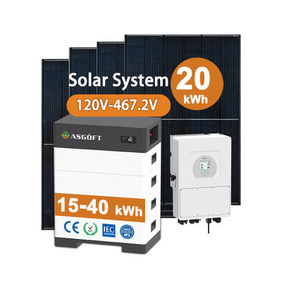 แบตเตอรี่พลังแสงอาทิตย์ความดันสูง 15kw-40kw ระบบพลังงานแสงอาทิตย์ประจําบ้าน แบตเตอรี่พลังงานแสงอาทิตย์