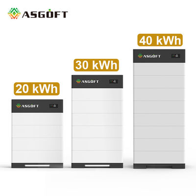 ระบบแบตเตอรี่พลังแสงอาทิตย์ 15kwh-40kw เครื่องผลิตพลังแสงอาทิตย์ที่สามารถติดตั้งได้ 100Ah ไลتیمไอออนที่สามารถติดตั้งได้
