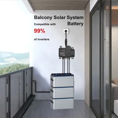 Plug And Play 800W ระบบ PV ระเบียงด้วย LiFePO4 แบตเตอรี่ / Micro Inverter