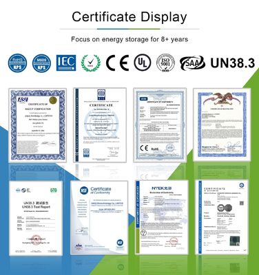 CE แบตเตอรี่หลอด 5kwh Lifepo4 Hybrid Home Energy Storage แบตเตอรี่หลอด 100Ah Lithium Iron