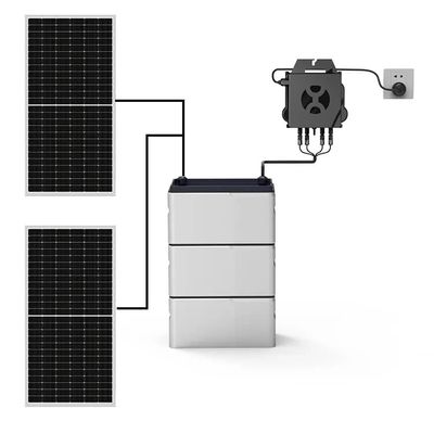 ระบบเก็บแสงอาทิตย์ระเบียงครบครัน LiFePO4 แบตเตอรี่ 800w กับ Micro Inverter