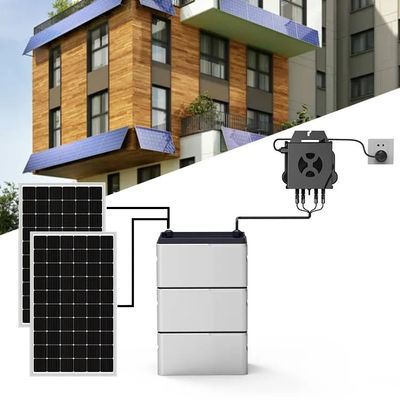 เครื่องปรับเปลี่ยนไมโคร 800w Balkonkraftwerk ระบบพลังแสงอาทิตย์สําหรับระเบียง