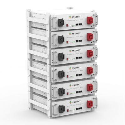 แบตเตอรี่เก็บพลังงาน LiFePO4 ขนาด 51.2V ที่สะสมได้ 5KWH-30KWH การรับรอง UL