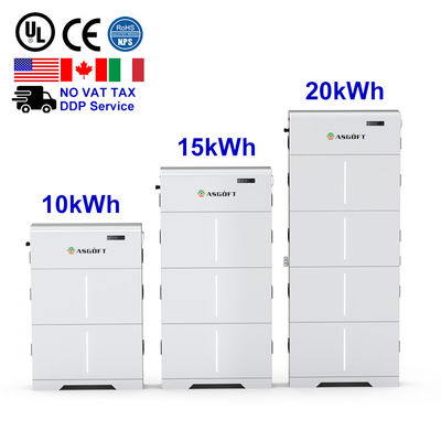 การเก็บพลังงานแสงอาทิตย์ บ้าน 10kWh 15kWh 20kWh แบตเตอรี่ LiFePO4 ความดันสูง