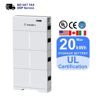 แบตเตอรี่ความดันสูง LiFePO4 แพ็ค 20kwh แบตเตอรี่ไอออนลิเดียม