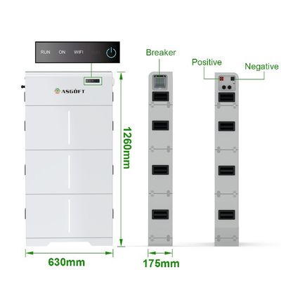 ใบรับรอง UL การใช้งานในบ้าน 5kw 10kw 20kw โซลาร์ PV Storage LiFePO4 แบตเตอรี่ลิธีਅਮ
