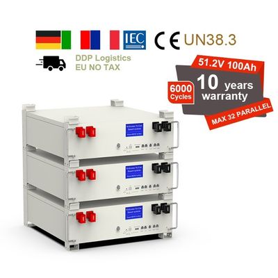 แบตเตอรี่ LiFePO4 แพ็ค 48V 5kWh 100Ah แบตเตอรี่เก็บพลังงานลิตยูมไอออน