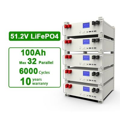 CE แบตเตอรี่หลอด 5kwh Lifepo4 Hybrid Home Energy Storage แบตเตอรี่หลอด 100Ah Lithium Iron