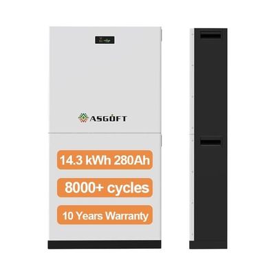 8000 วงจร แบตเตอรี่แสงอาทิตย์ LiFePO4 51.2V 280Ah แบตเตอรี่เก็บพลังงาน 15Kwh