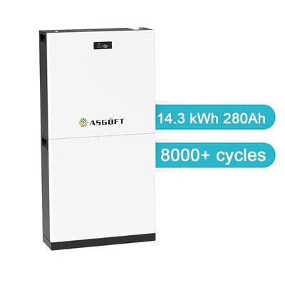 การรับประกัน 10 ปี 8000+ วงจร 48V 15kWh แพ็ค แบตเตอรี่ ระบบเก็บพลังงาน