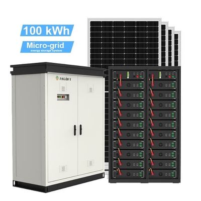 ชุดระบบแสงอาทิตย์ครบ 50kWh 60kWh 70kWh แบตเตอรี่เก็บพลังงาน 100kWh